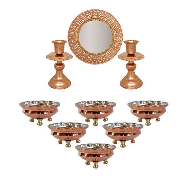 فروش آنلاین پکیج هدیه سازمانی ظروف مسی