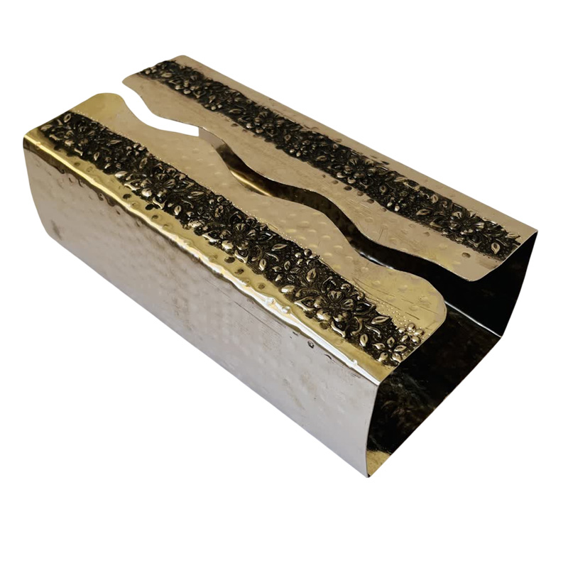 جای دستمال کاغذی کروم قلم زنی