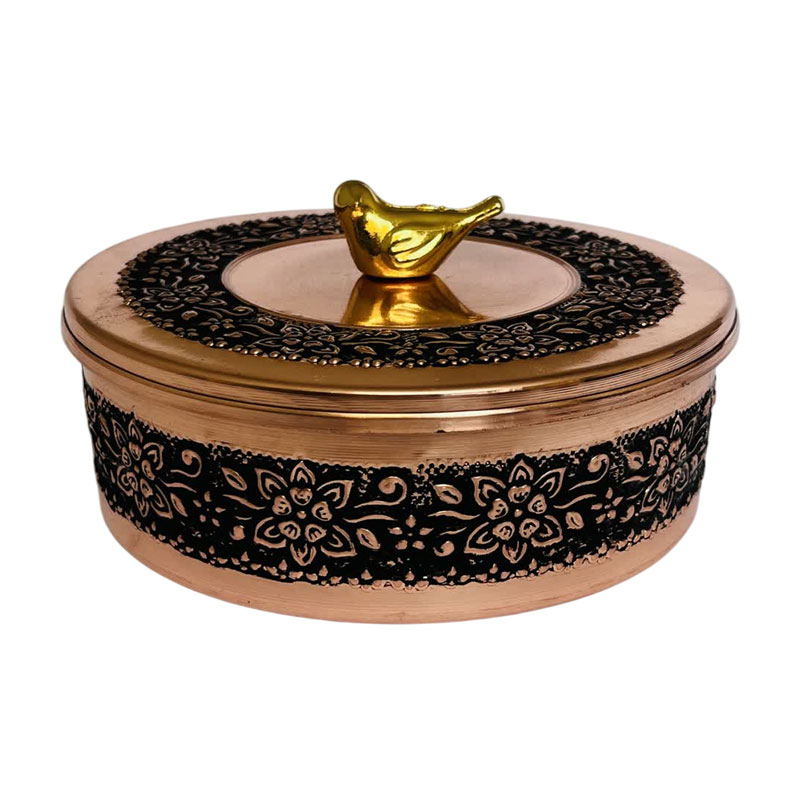 شکلات خوری مسی طرح رزگلد